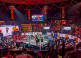 Watching a Muay Thai fight at Bangkok’s Rajadamnern Stadium with kids