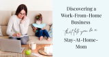 Discovering A Work-From-Home Business That Lets You Be A Stay-At-Home Mom
