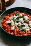 Saucy Tomato and Barley Risotto with Marinated Feta