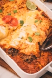 Cheesy Smothered Shredded Beef Enchiladas