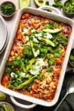 Sweet Potato Chicken Enchilada Bake