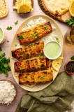 Tandoori Salmon (Oven-Roasted with Broiler Char)