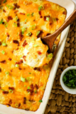 Creamy Twice Baked Mashed Potatoes Casserole