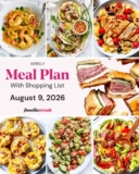 Weekly Meal Plan: August 9, 2026