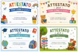 Attestato per il primo giorno di scuola da stampare (pdf gratis)