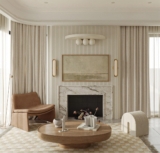 A Modern Home In Beige With Earthy Brown Accents
