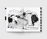André Britz’s landscapes, bound with a pink elastic band