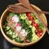 Southwest Chicken and Sweet Potato Salad with Roasted Poblano Dressing