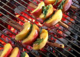 Cinnamon-Grilled Peaches with Bourbon Glaze