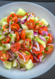 Cucumber Tomato and Onion Salad