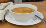A very simple soup using a pack of frozen mixed vegetables.