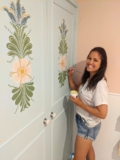 Painting a Frozen-Inspired, Rosemaling Wardrobe