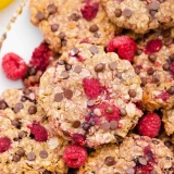 Healthy Raspberry Cookies with Chocolate Chips