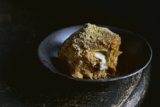 Kahlua buns stuffed w/ mascarpone cream and salted pistacchio powder –