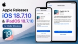 Apple Releases iOS 18.7.10 & iPadOS 18.7.10 for Older Devices