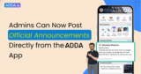 Post Announcements from the ADDA App