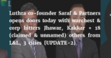 Luthra co-founder Saraf & Partners opens doors today with warchest & corp hitters Jhawar, Kakkar + 18 (claimed & unnamed) others from L&L, 3 cities [UPDATE-2] – Legally India