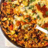 One Pot Enchilada Orzo (Vegetarian)