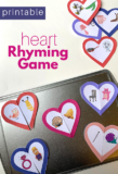 Heart Rhyming Game For Valentine’s Day