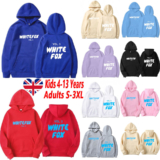 Girls Womens Wht Blue Fx Kids Hoodies Casual Sweatshirts Jumpers Pullover Tops