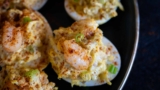 Seafood Salad Deviled Eggs (Grilled Shrimp & Crab)
