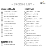 Ultimate FREE Travel Packing List + Printable Checklist