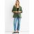 Khaki Contrast Animal Edge to Edge Blazer