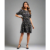 Black Floral Puff Sleeve Mini Dress | Clothing Size: 12
