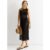 Black Crochet Knit Bodycon Midi Dress