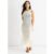 White Crochet Knit Bodycon Midi Dress
