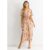 Floral Jacquard Chiffon Midi Dress