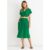 Green Air Flow Belted Oversized Dress
