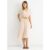 Beige Air Flow Belted Oversized Dress