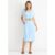 Blue Air Flow Belted Oversized Dress