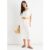 White Air Flow Belted Oversized Dress