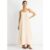Beige Strappy Cross Back Airflow Oversized dress