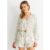 Cream Long Sleeve Batwing Stripe Shirt