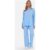 Sky Blue Textured Oversized Long Sleeves Shirt