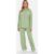 Sage Green Textured Oversized Long Sleeves Shirt