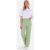 Sage Green Textured Elasticated Waist Flared Trousers
