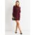 Burgundy Corduroy Mini Shirt Dress