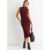 Plain Ruched Jersey Midi Dress