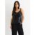Black Sequin V Neck Cami Top