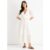 White Wrap Broderie Cotton Belted Midi Dress