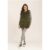 Khaki Box Cut Faux Fur Gilet Jacket