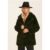 Khaki Leopard Print Faux Fur Coat Jacket