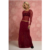 Daisy Street Red Lace Maxi Skirt with Bows Colour: Red Size: XS