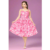 Barbie X Unique Vintage Pink Barbie Print Swing Dress Size: S Colour: Pink