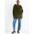 Khaki No Cut Faux Gilet Fur Sleeveless Jacket