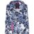 Blue and White Floral Long Sleeve Cotton Shirt